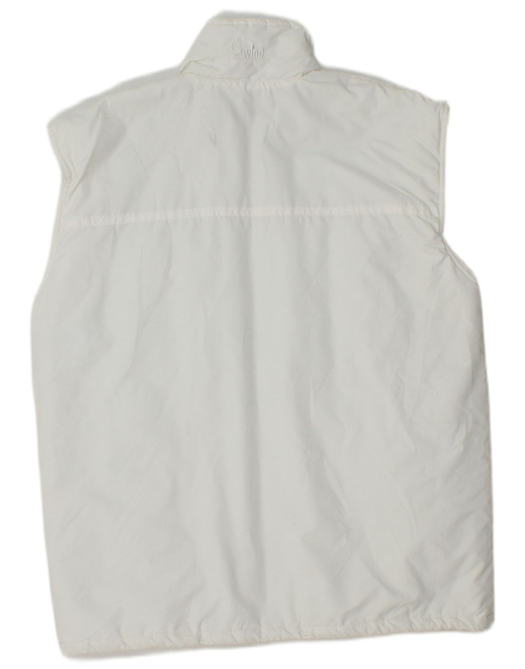 Vintage Herren Wattierte Weste UK 36 Small Weiß Polyester