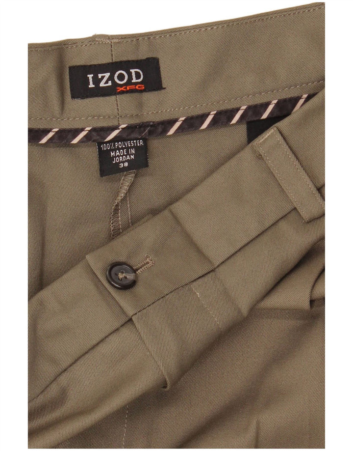 Izod Herren Chinoshorts W38 XL Khaki Polyester