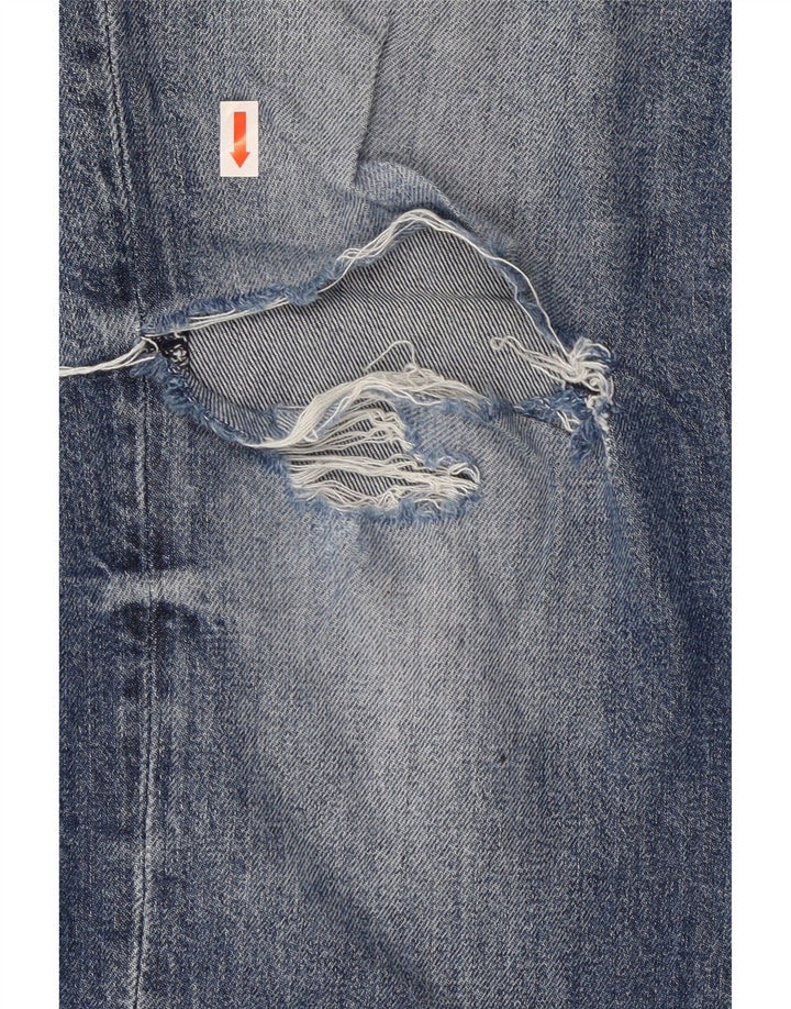 Levi's Herren 514 Distressed Straight Jeans W32 L30 Blaue Baumwolle