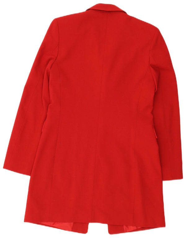 Marks & Spencer Damen St. Michael Longline Blazer Jacke UK 8 Small Rot
