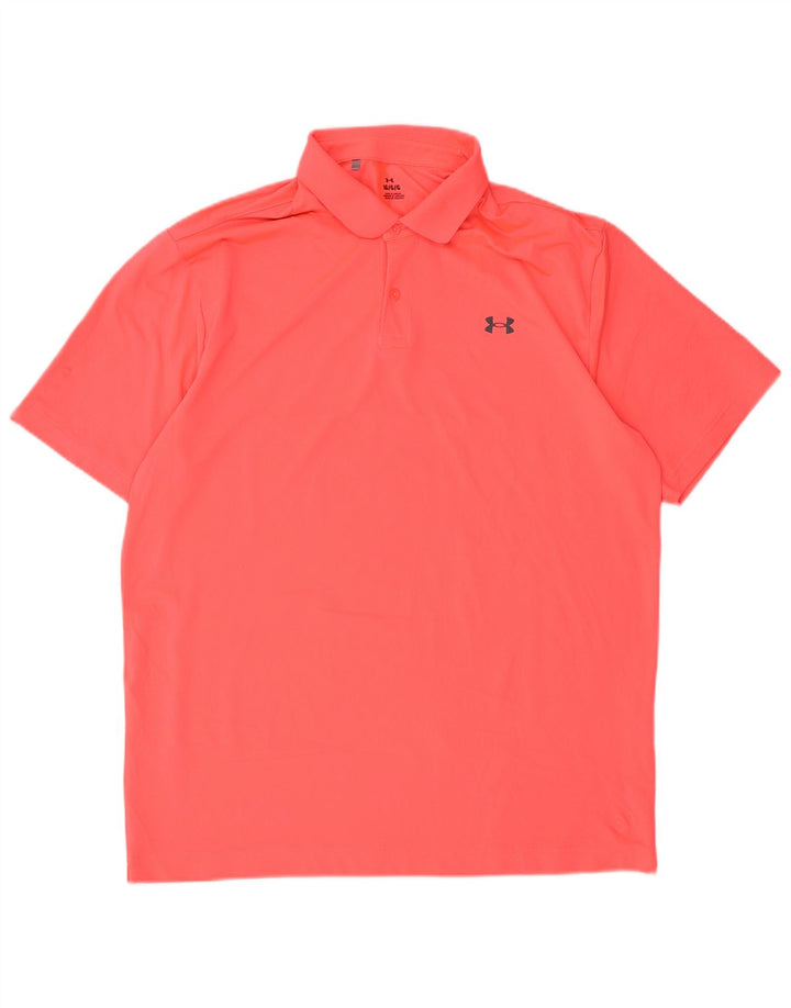 UNDER ARMOUR Herren-Poloshirt, groß, rosa, Polyester