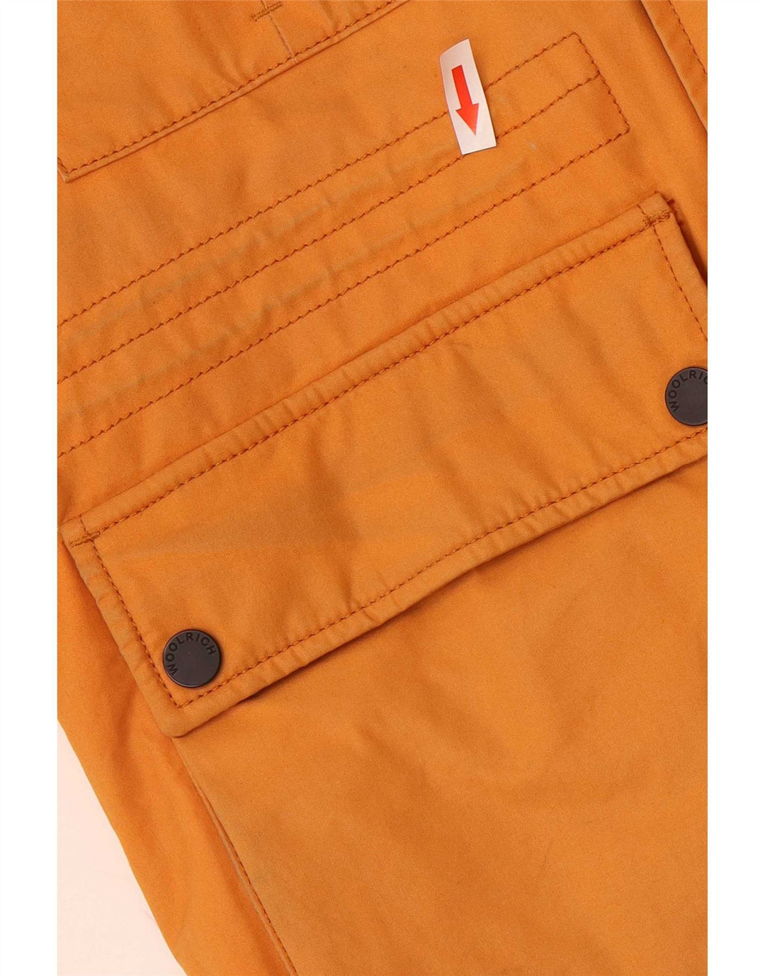 Woolrich Herren-Utility-Jacke mit Kapuze, UK 38, mittelorange Baumwolle