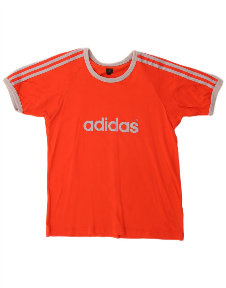 Adidas Herren Grafik-T-Shirt aus mittelroter Baumwolle