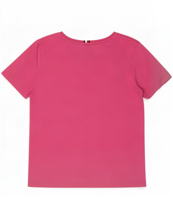 Tommy Hilfiger Damen T-Shirt mit Grafik, UK 14, Mittelrosa