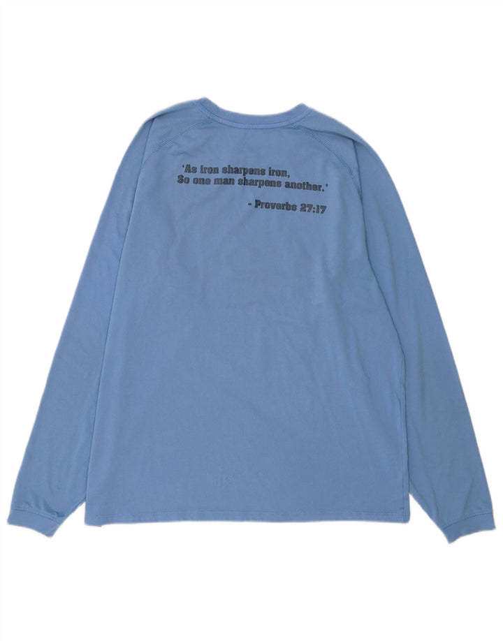 Adidas Herren Villanova Graphic Top Langarm Großes Blaues Polyester