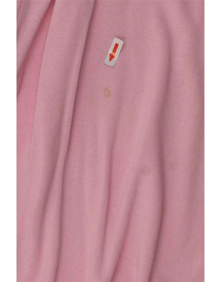 Zara Herren-Pullover mit V-Ausschnitt, groß, rosa Baumwolle