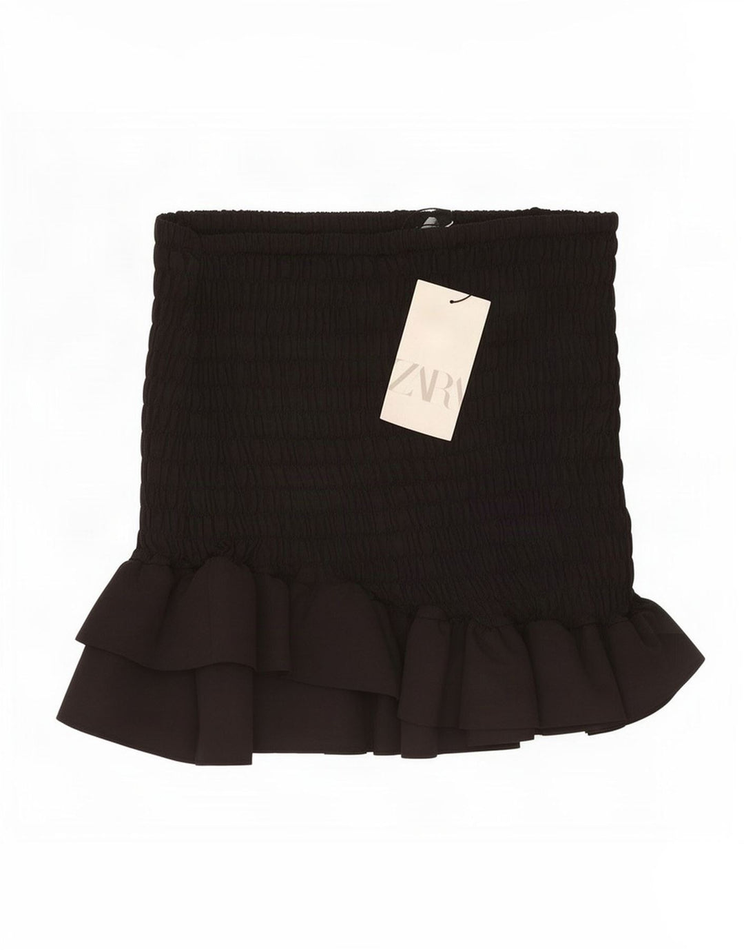 Zara Damen Minirock XS W25 Schwarz Polyester