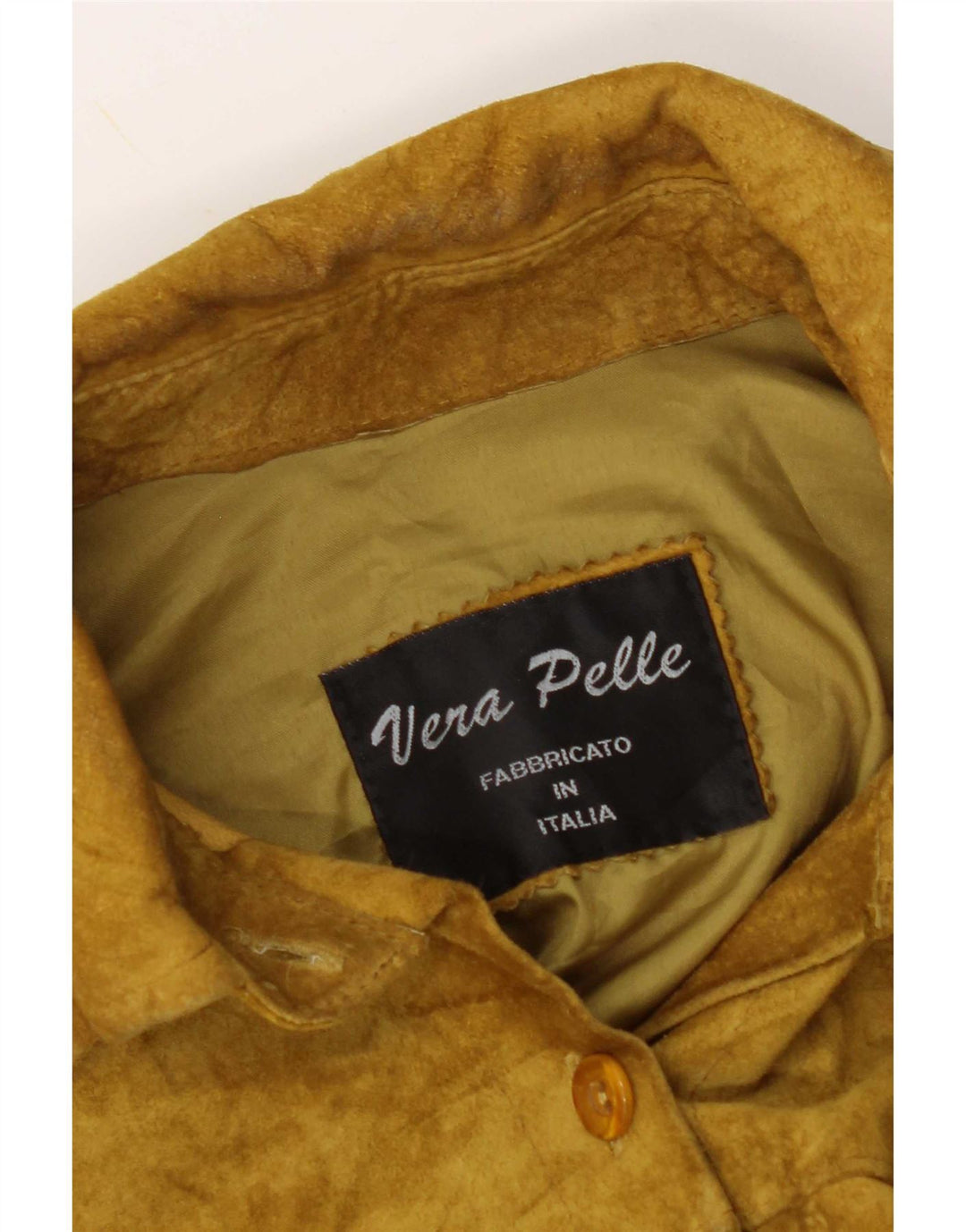 Vintage Damen Wildlederjacke IT 48 XL Khaki