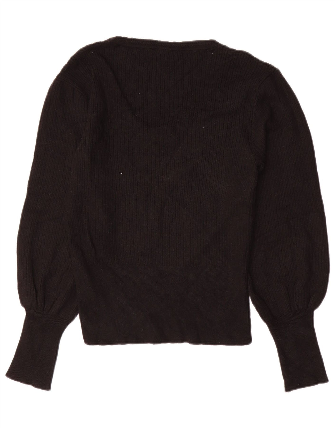 Marks & Spencer Damen-Pullover mit U-Boot-Ausschnitt, Gr. 12, mittlere schwarze Viskose