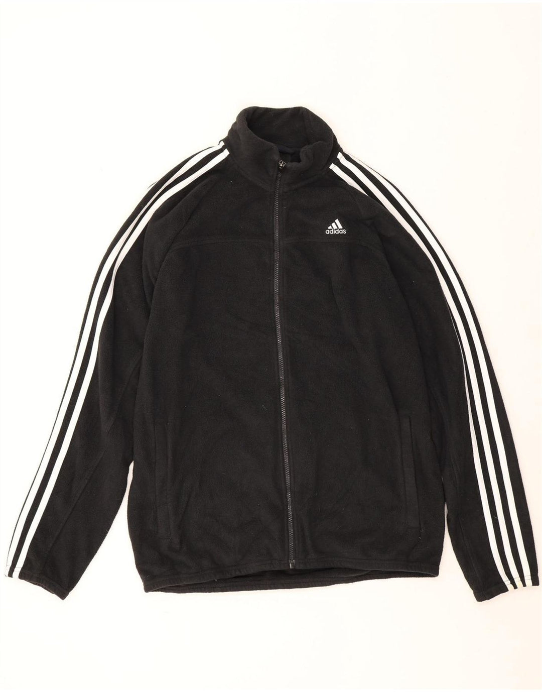 Adidas Herren Fleecejacke UK 40 Large Schwarz Polyester