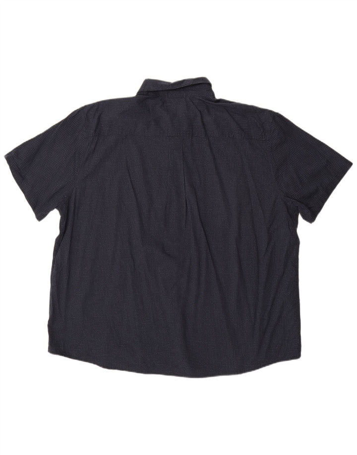 Eddie Bauer Herren Kurzarmhemd 2XL Marineblau gepunktet