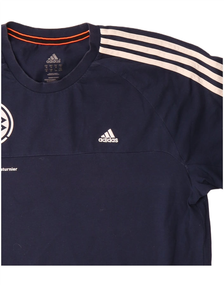 Adidas Herren Climalite Graphic T-Shirt Top XL Marineblau Polyester