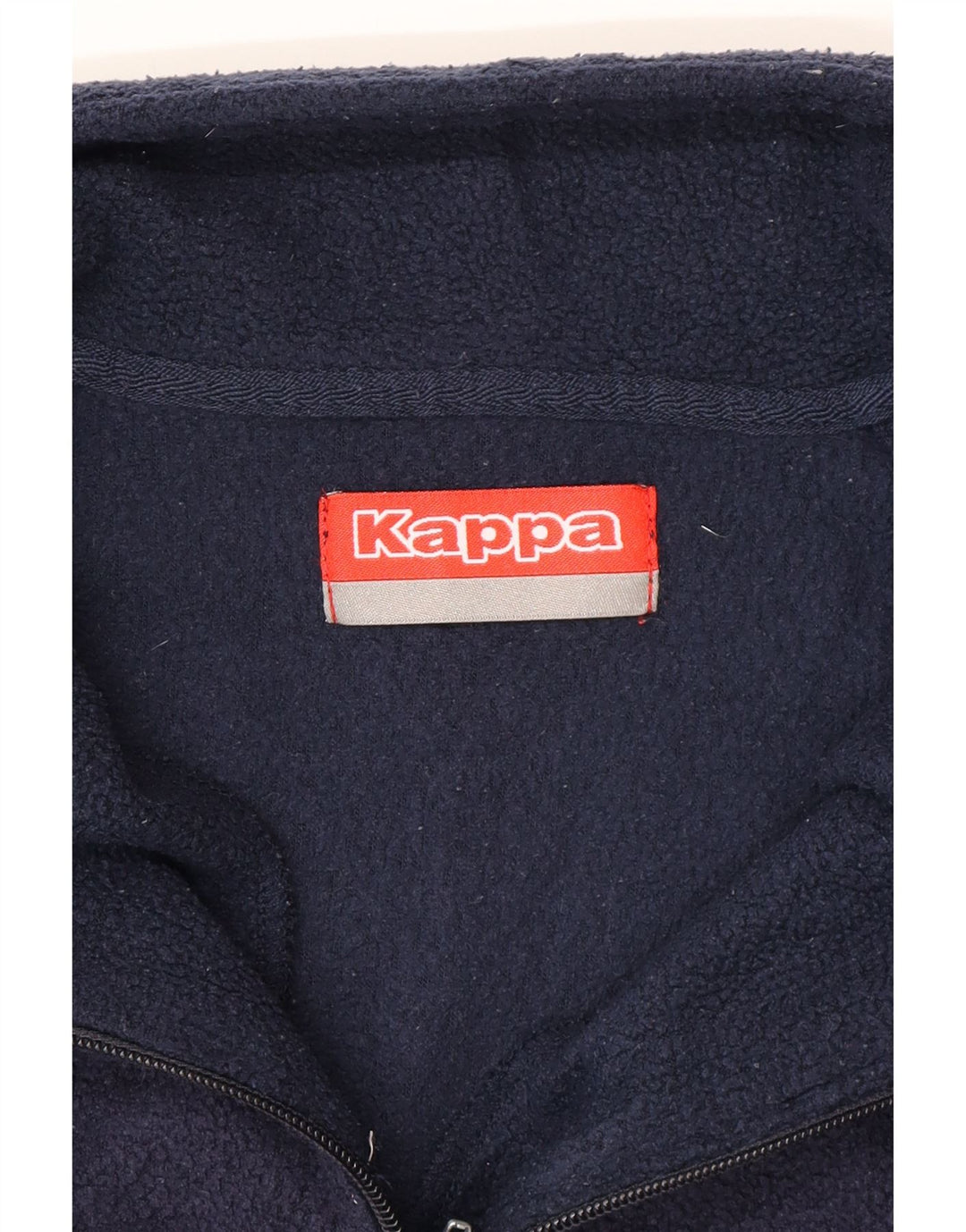 KAPPA Herren-Fleecepullover mit Reißverschluss am Hals, mittelgroß, Marineblau
