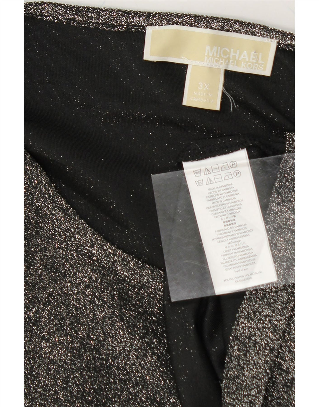MICHAEL KORS Womens 3/4 Sleeve Blouse Top UK 22 3XL Grey Flecked Polyester Vintage Michael Kors and Second-Hand Michael Kors from Messina Hembry 