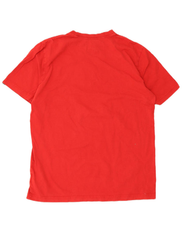 Nike Herren Standard Fit Graphic T-Shirt Top UK 42/44 Große rote Baumwolle