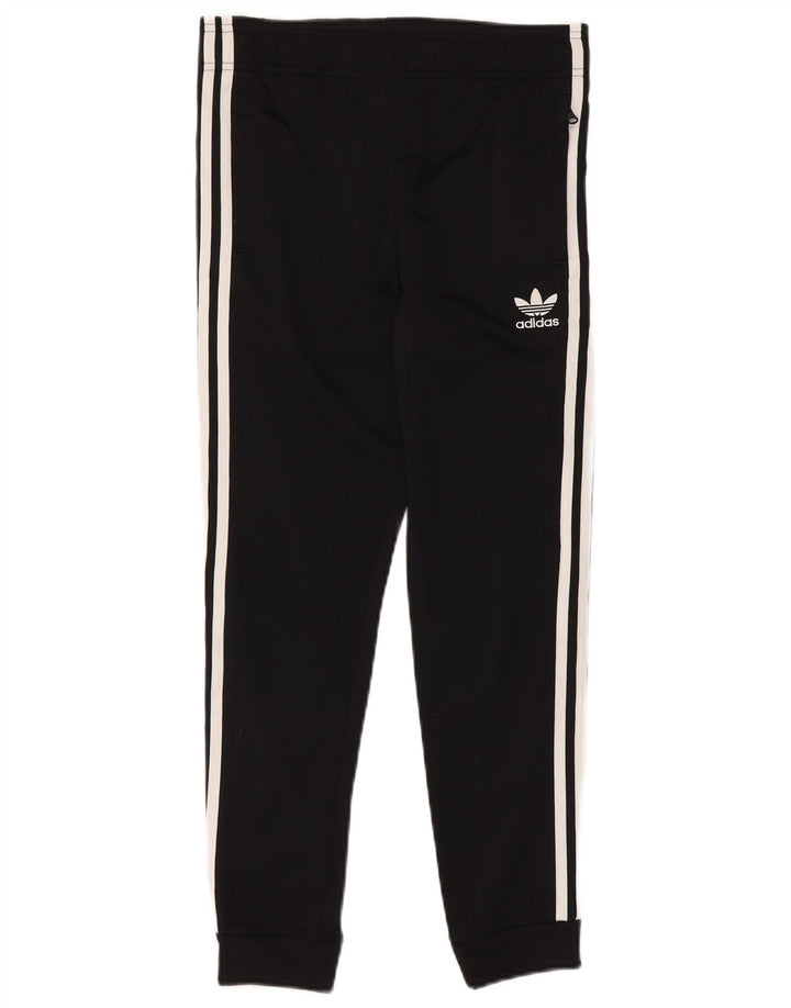 Adidas Jungen-Trainingshose, Jogginghose, 11–12 Jahre, schwarzes Polyester