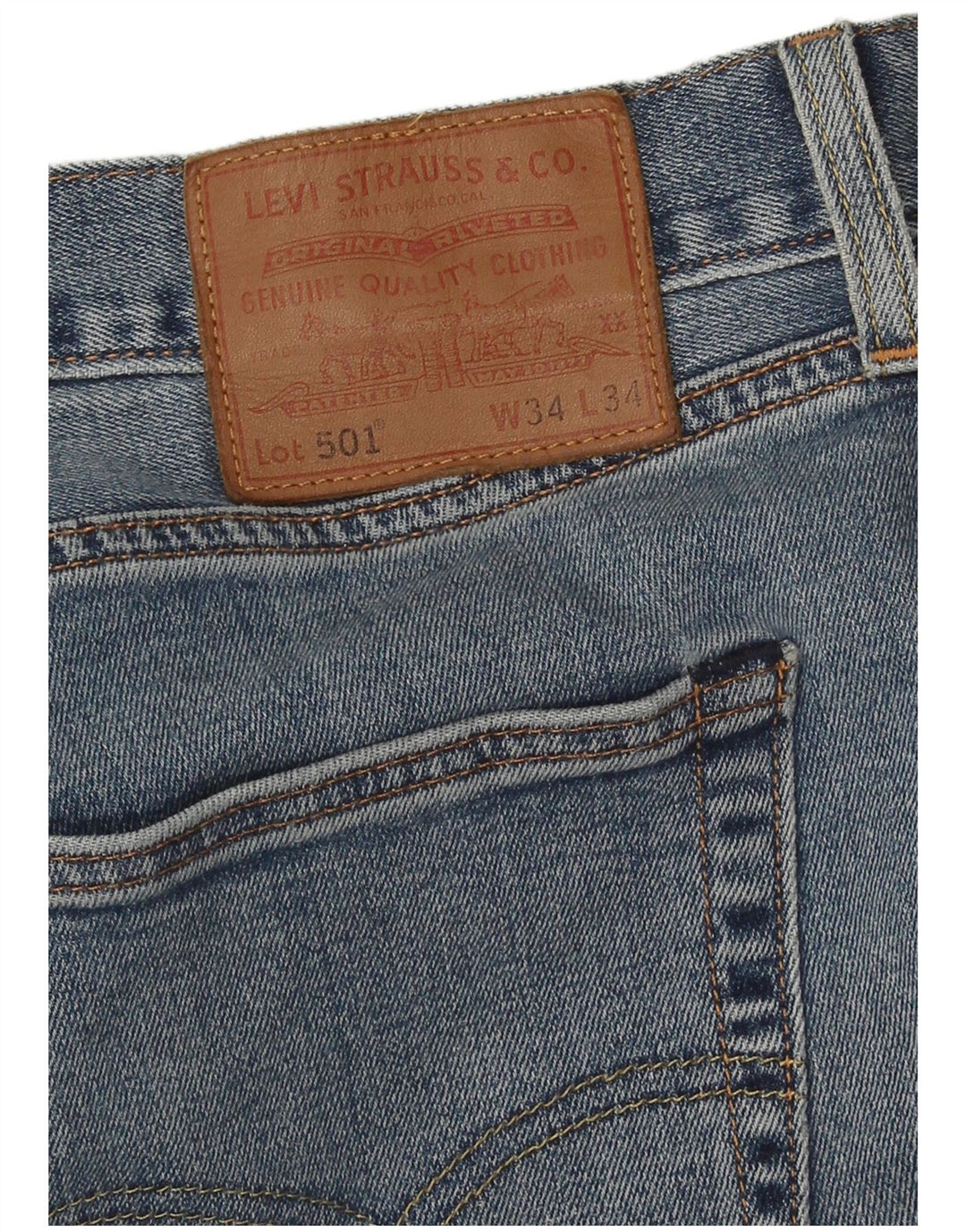 Levi's Herren 501 Straight Jeans W34 L34 Blau