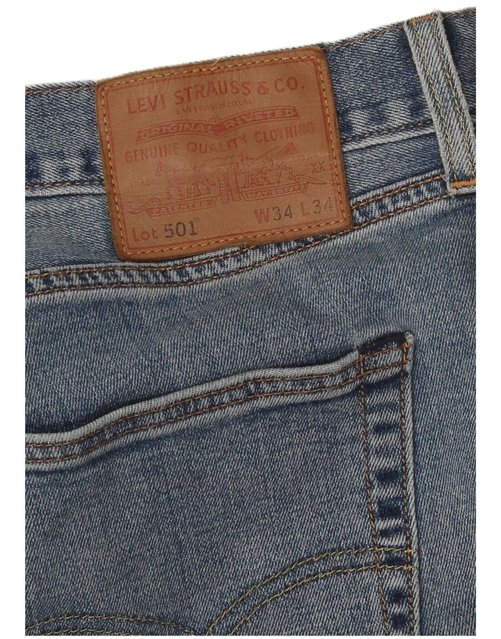 Levi's Herren 501 Straight Jeans W34 L34 Blau