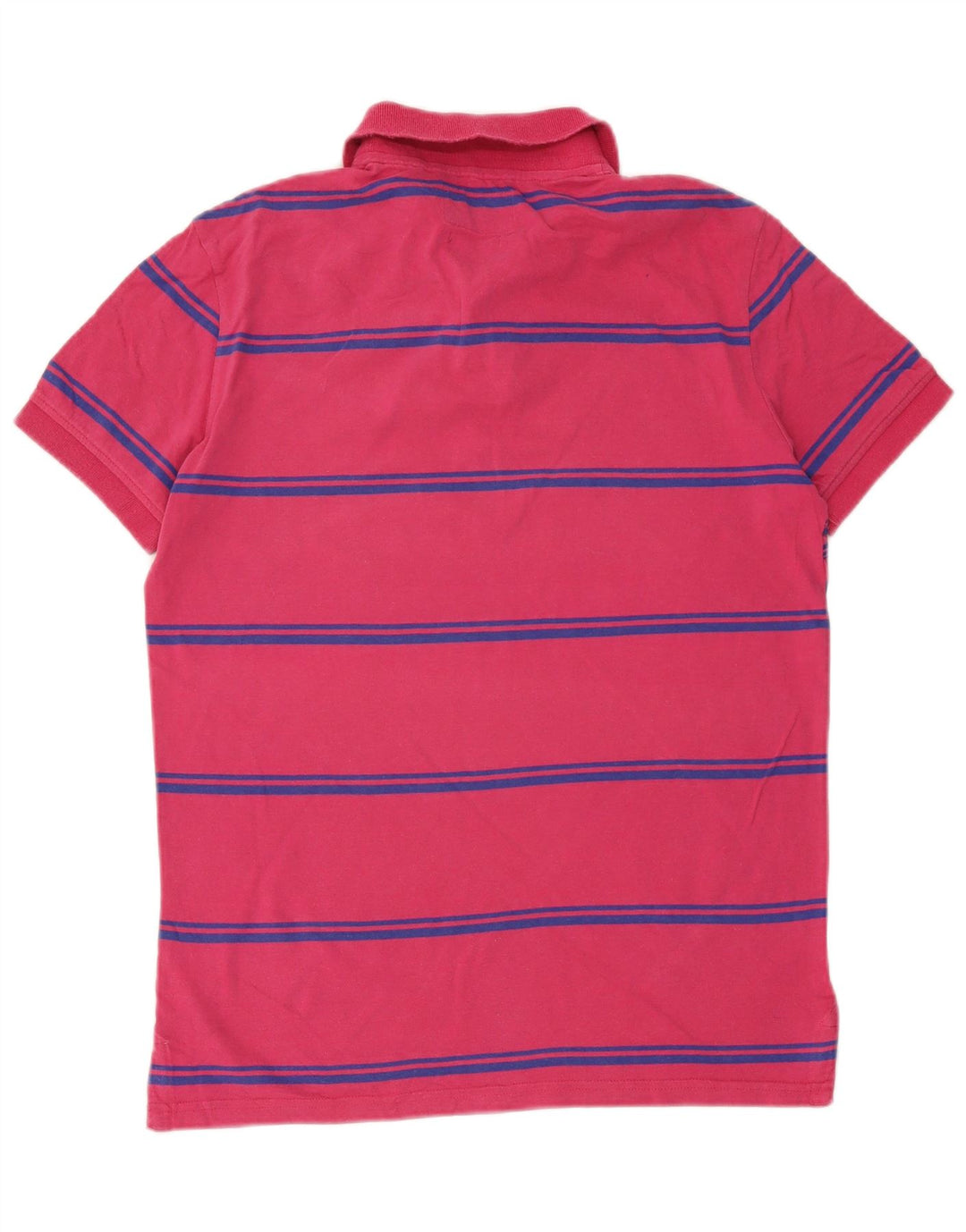Desigual Herren-Poloshirt mit Grafik, mittelrosa, gestreift, Baumwolle