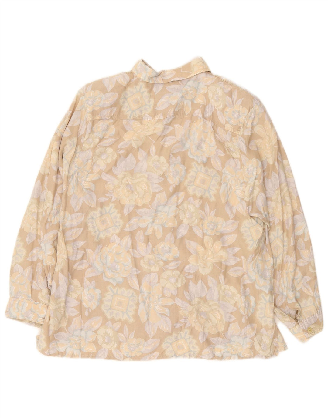 Columbus Damen-Hemd, UK 44, Größe L, beige, geblümt
