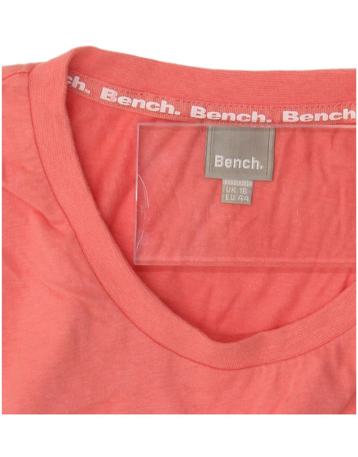 BENCH Grafik-T-Shirt-Oberteil für Damen, Gr. 16, Rosa