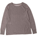Eddie Bauer Damen Top Langarm UK 20 2XL Graue geometrische Baumwolle
