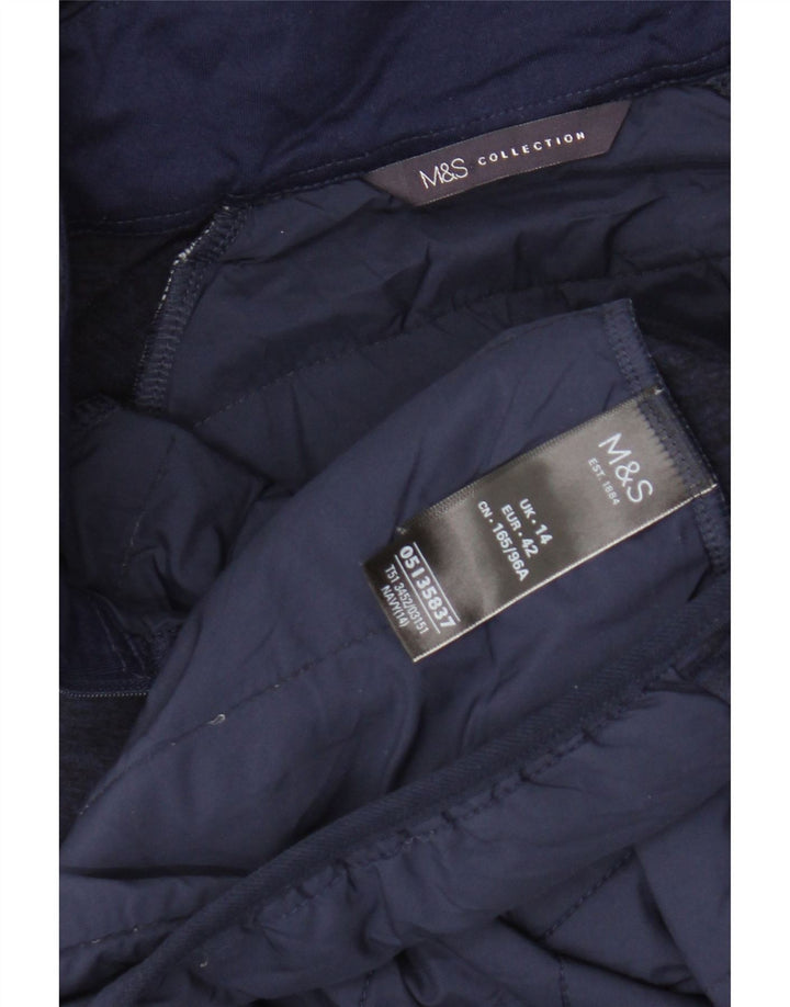 MARKS & SPENCER Damen-Trainingsanzug mit Kapuze, Top-Jacke, UK 14, mittleres Marineblau