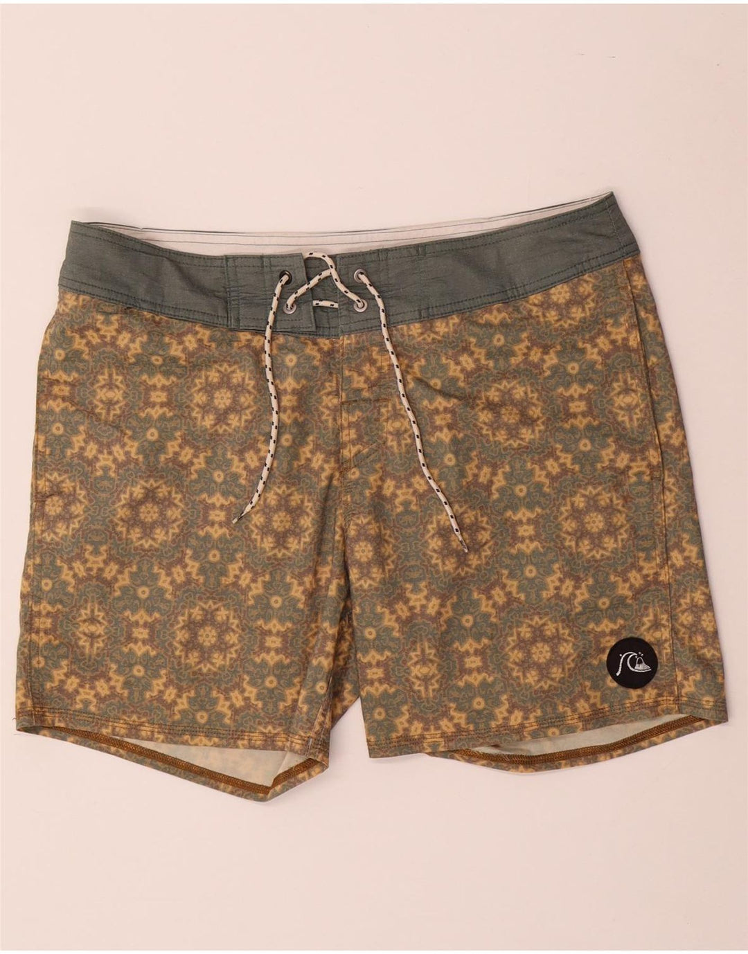QUIKSILVER Herren-Badeshorts, mittleres Khaki, geometrisches Polyester