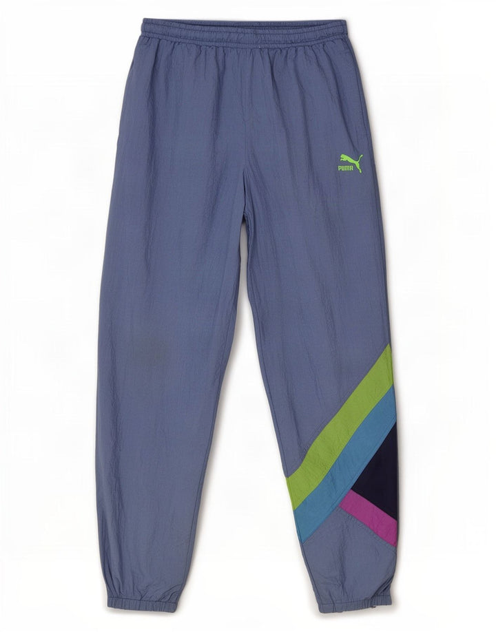 Puma Herren-Trainingshose, Jogginghose, mittelviolett, Colourblock-Polyamid