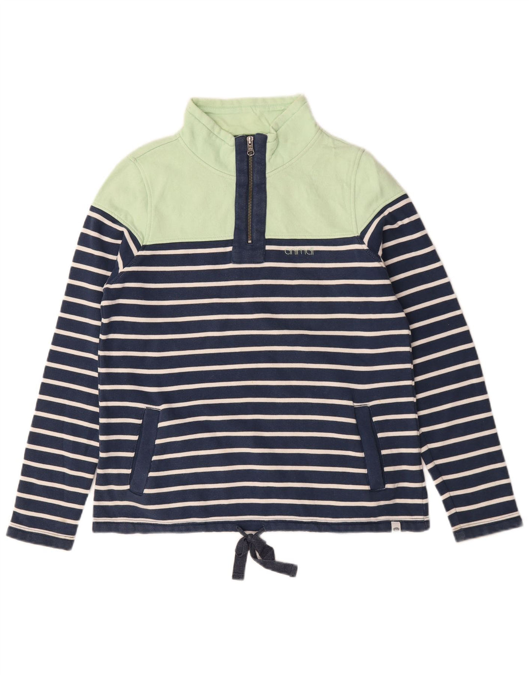 Animal Damen-Sweatshirt in Übergröße, Gr. 10, Größe S, Marineblau gestreift