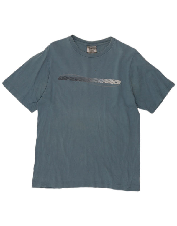 Nike Herren T-Shirt Top Small Blau Baumwolle