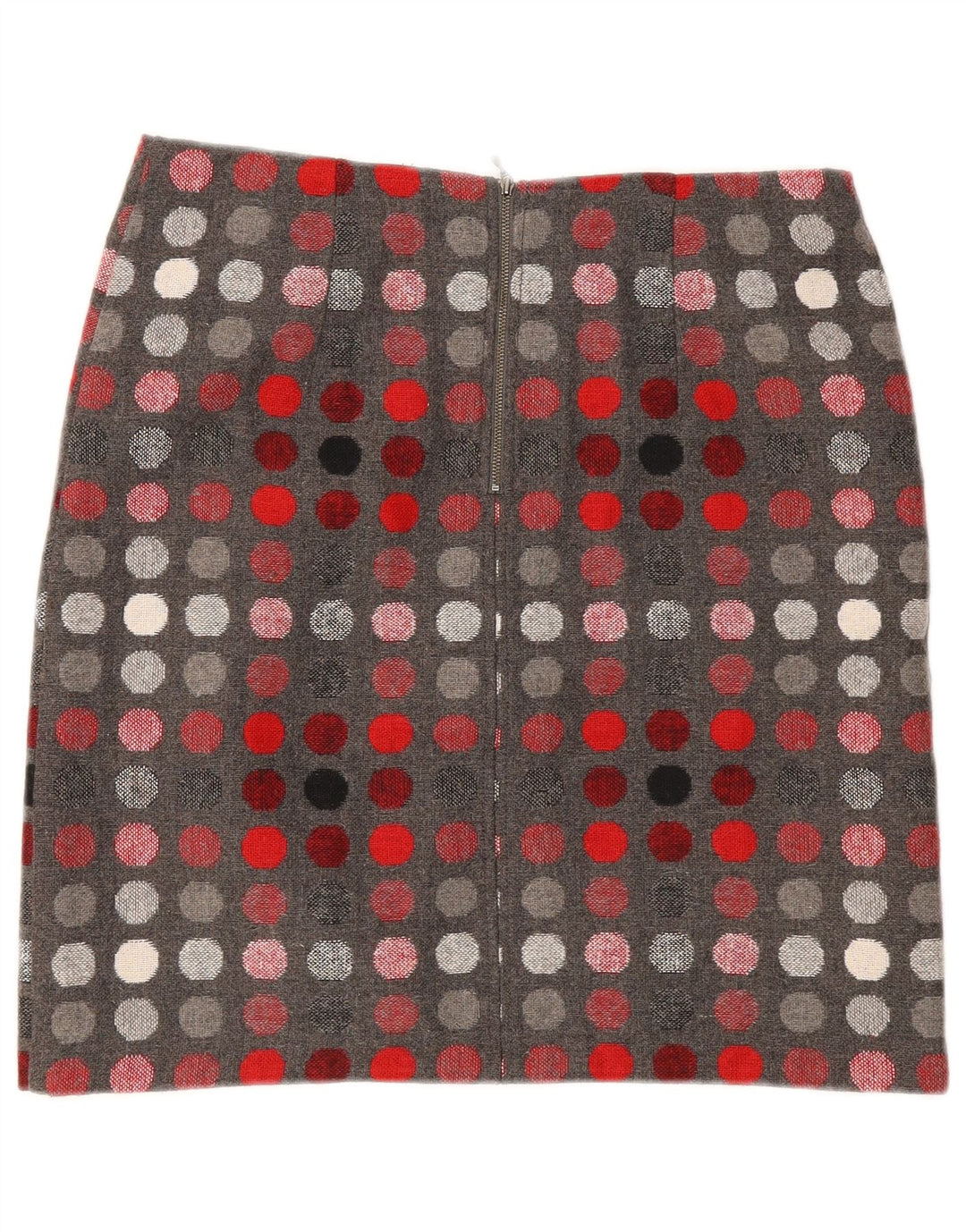 Gerader Damenrock von Marks & Spencer UK 12 Medium W30 Grau gepunktet