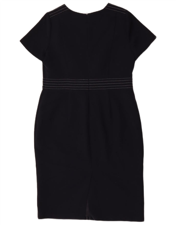 Marks & Spencer Damen Etuikleid UK 16 Large Marineblau Polyester