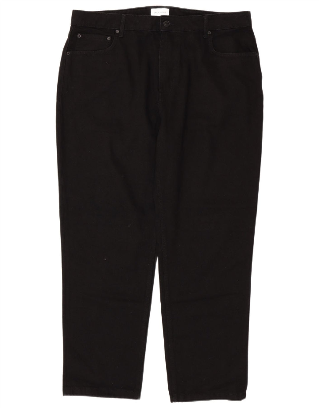 Jack Wills Herren Tapered Jeans W38 L32 Schwarze Baumwolle