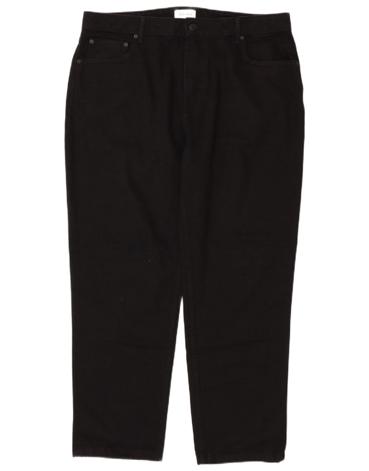 Jack Wills Herren Tapered Jeans W38 L32 Schwarze Baumwolle