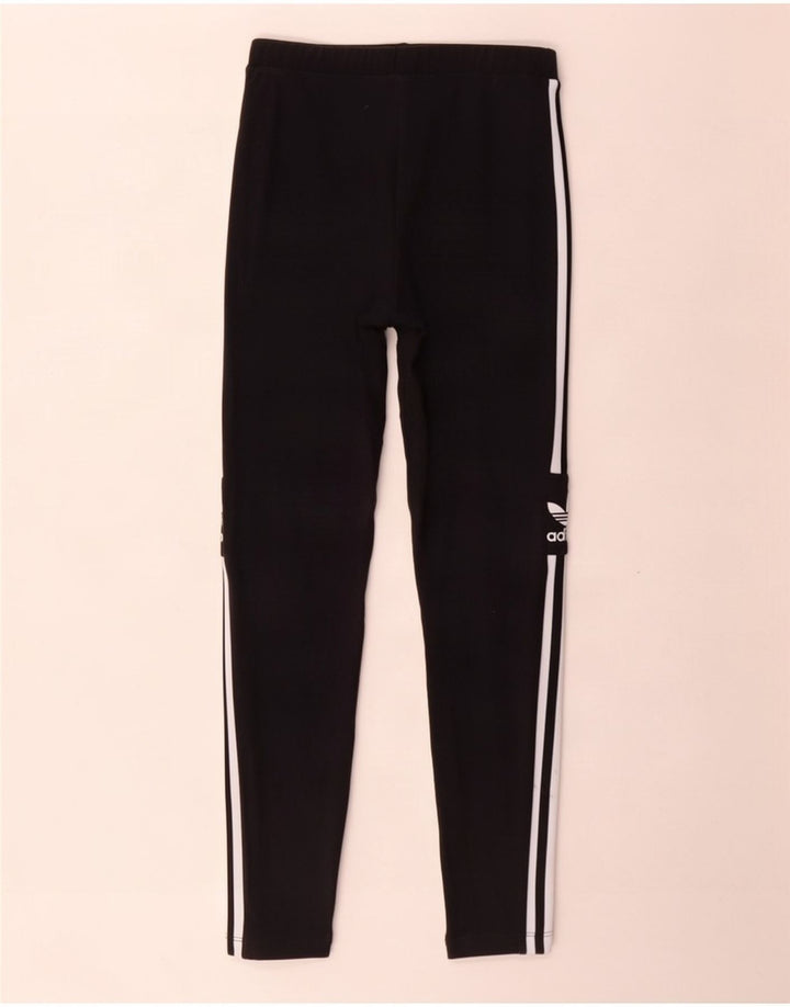 Adidas Damen Graphic Leggings UK 12 Mittelschwarze Baumwolle