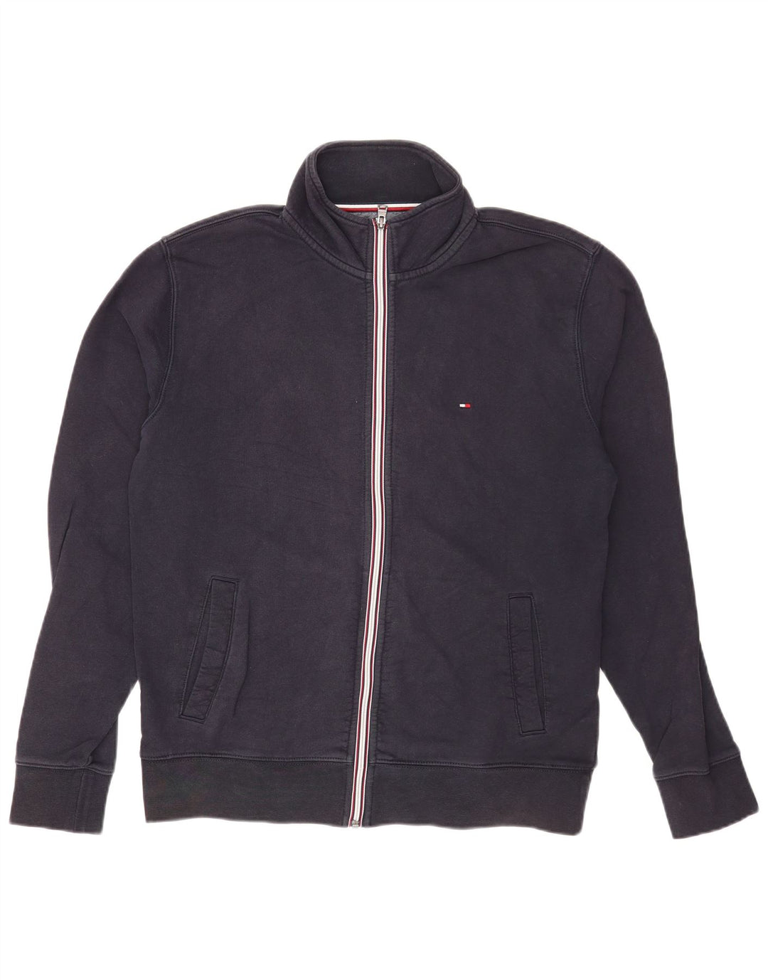 Tommy Hilfiger Herren-Trainingsanzug-Topjacke XL aus marineblauer Baumwolle