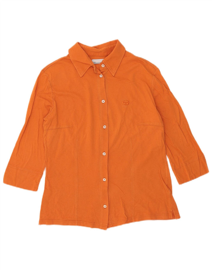 Sergio Tacchini Damen 3/4-Ärmel-Hemd IT 46 Large Orange