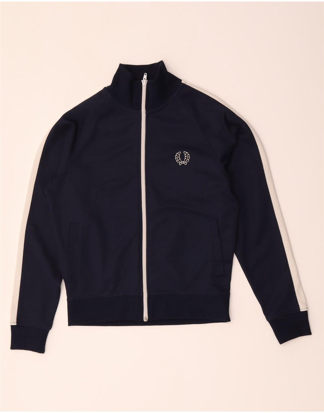 Fred Perry Jungen-Trainingsanzug-Top-Jacke, 11–12 Jahre, mittleres Marineblau