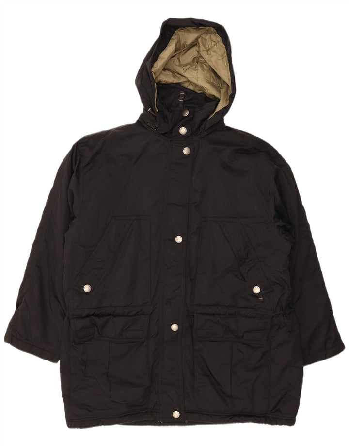 EDDIE BAUER Damen Übergroßer Windjacke mit Kapuze, UK 16, Größe L, Schwarz