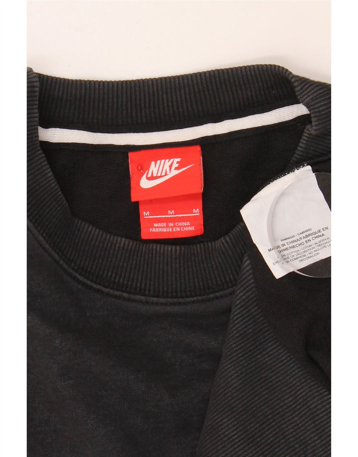 NIKE Mens Graphic Sweatshirt Jumper Medium Black Cotton Vintage Nike and Second-Hand Nike from Messina Hembry 