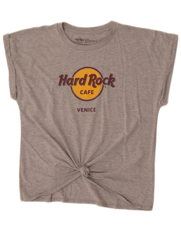Hard Rock Cafe Damen Venice Graphic T-Shirt Top UK 18 XL Grau meliert