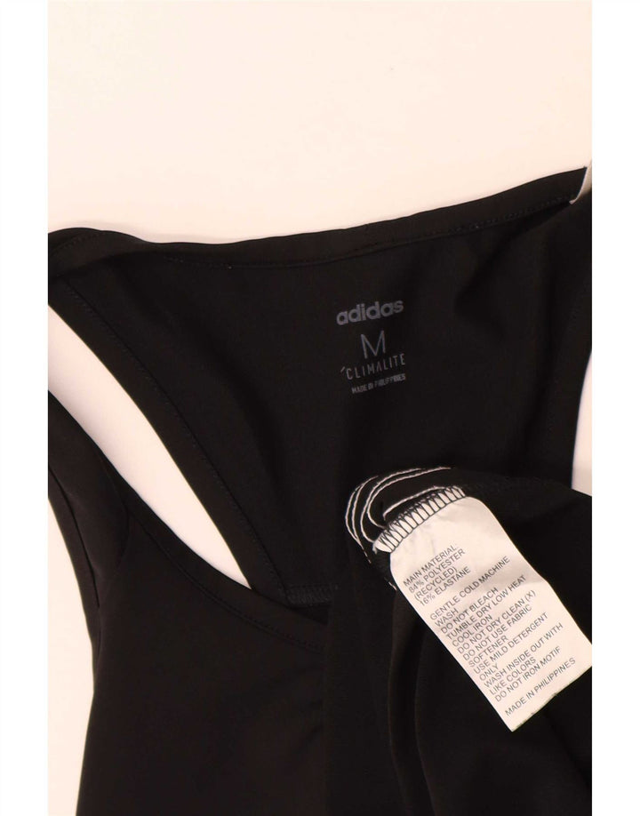Adidas Damen Climalite Weste Top UK 14 Medium Schwarz Polyester