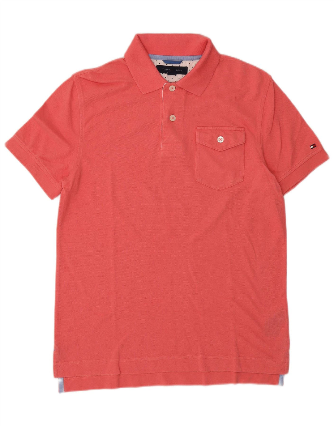 Tommy Hilfiger Herren-Poloshirt, kleine rote Baumwolle
