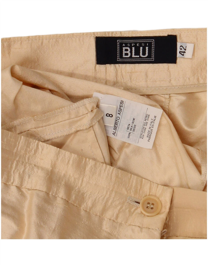 Aspesi Damen Slim Chino-Hose IT 42 Medium W30 L29 Beige Seide