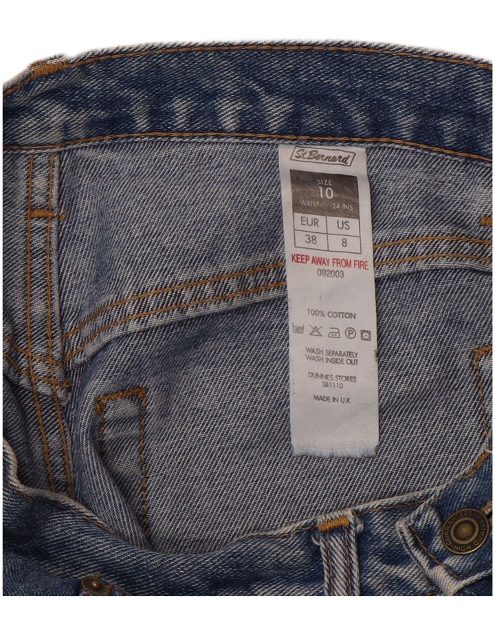 ST. BERNARD Damen-Jeans mit hoher Taille, gerade, UK 10, Größe S, W26, L30, Blau