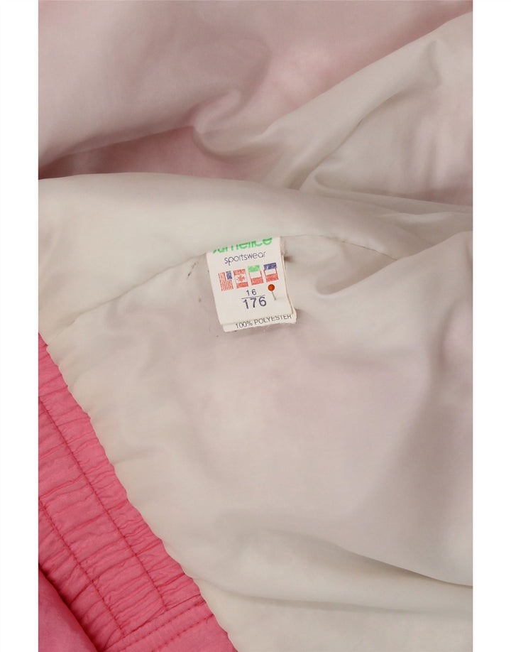 San Felice Bomberjacke für Mädchen, 15–16 Jahre, rosafarbenes Colourblock-Polyamid