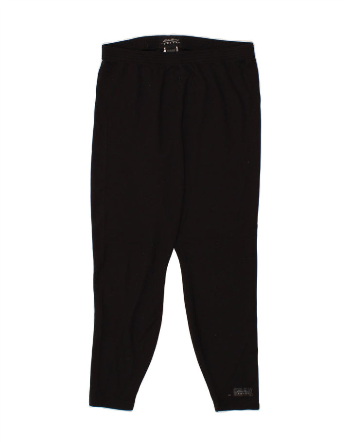 EDDIE BAUER Womens Tracksuit Trousers UK 14 Large  Black Cotton Vintage Eddie Bauer and Second-Hand Eddie Bauer from Messina Hembry 