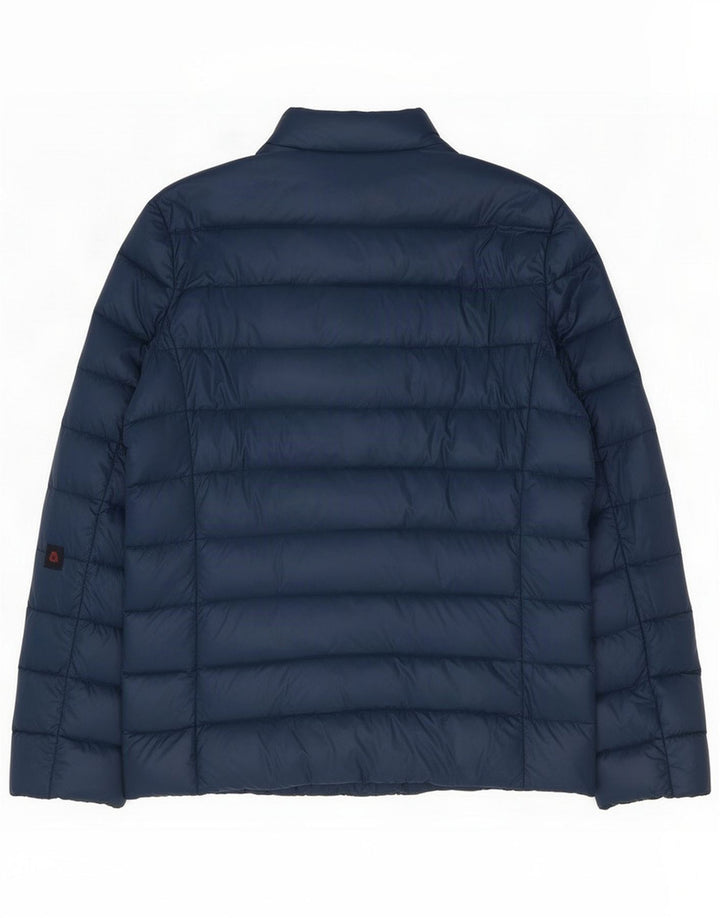 Trussardi Jeans Herren Wattierte Jacke IT 52 XL Blaues Polyamid