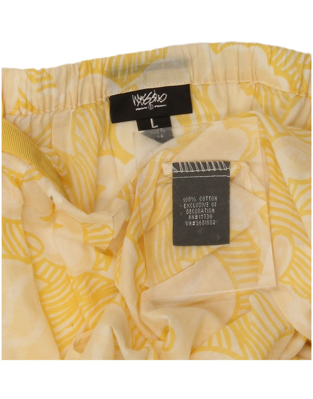 MOSSIMO Crop-Blusenoberteil für Damen, UK-Größe 46, Größe L, gelb, geblümt, Baumwolle